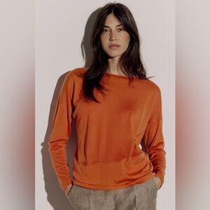 Franck Namani Paris Long Sleeve Sweater Cashmere Silk Made In Italy Size 40 US 4